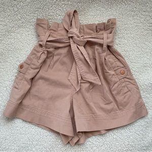 Topshop Rose Paperbag Tie-up Shorts Size 2
